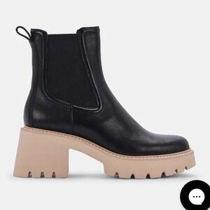 NWOT Dolce Vita Hawk H2O Chelsea Booties Black Leather Size 7